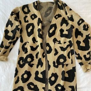 Leopard cardigan duster Medium